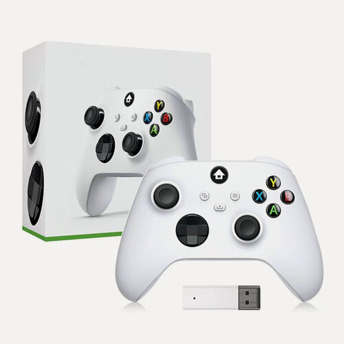 Изображение товара Геймпад XSeries беспроводной с адаптером 2.4G белый / Контроллер для ПК/PC / Джойстик для ПК/PC