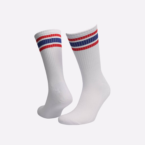 фото Носки sneakerhead striped sox, размер 42/45, белый, синий