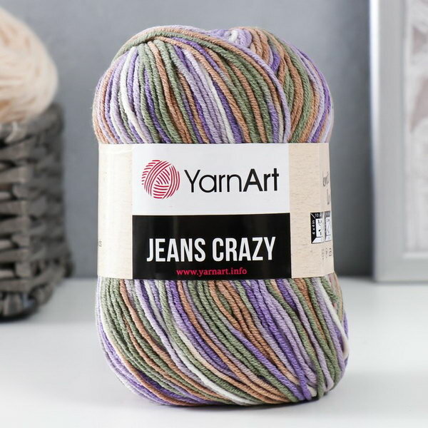 Пряжа "Jeans crazy" 55% хлопок, 45% акрил 160м/50гр