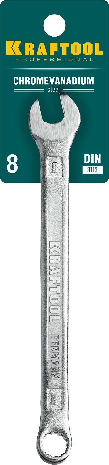 KRAFTOOL 8 мм, комбинированный гаечный ключ (27079-08)