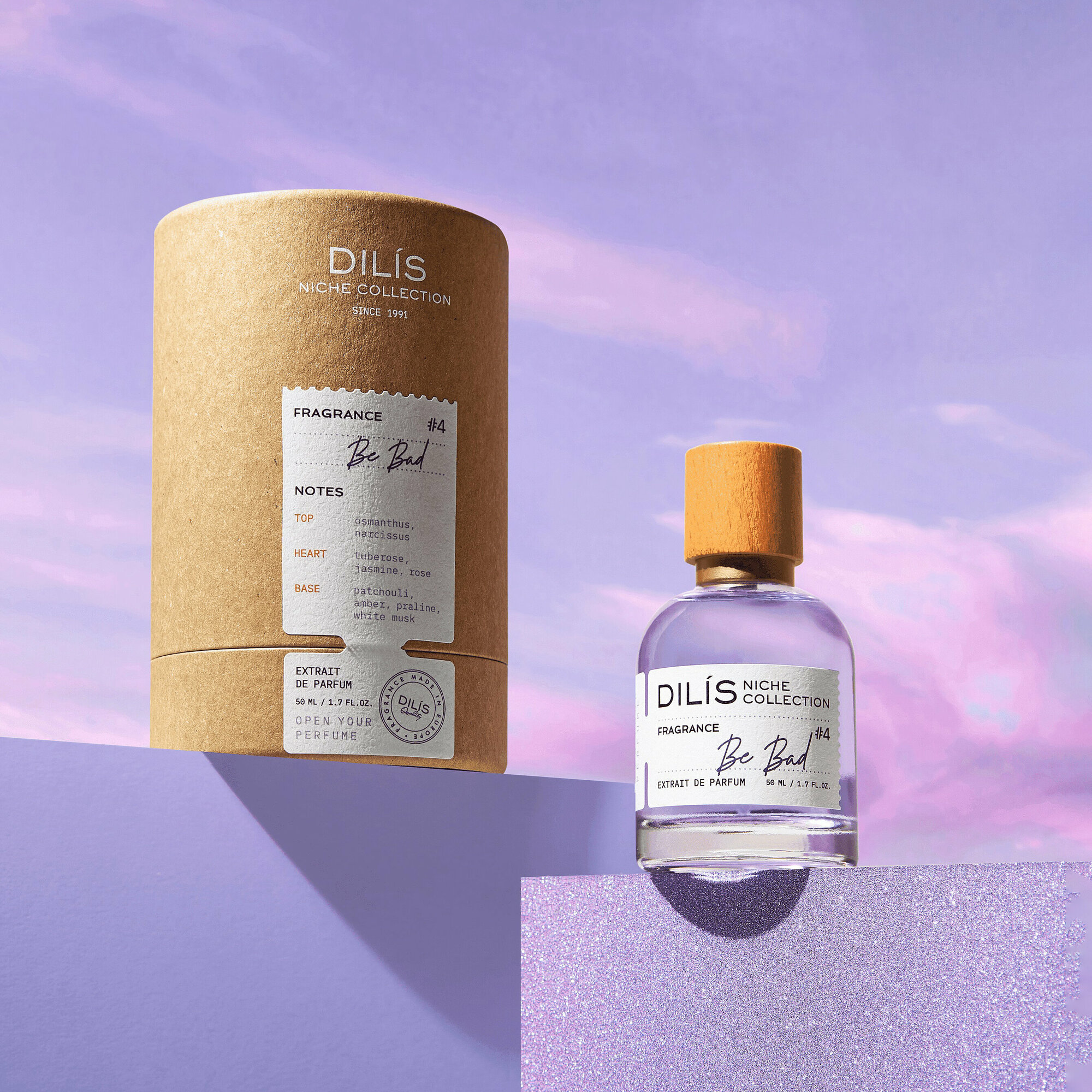 Dilis Parfum "Be Bad №4"парфюмерная вода женские, восточные цветочные, 50 мл — фото 1