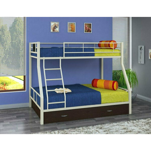 Металлическая двухъярусная кровать Гранада 1Я 90/120 на 190 ЮКА Мебель