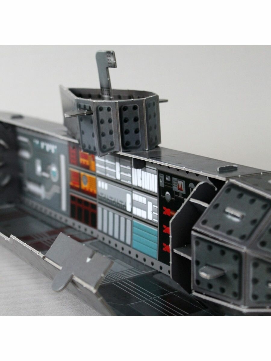 Подводная лодка. Конструктор картонный 3D + книга - фото №18