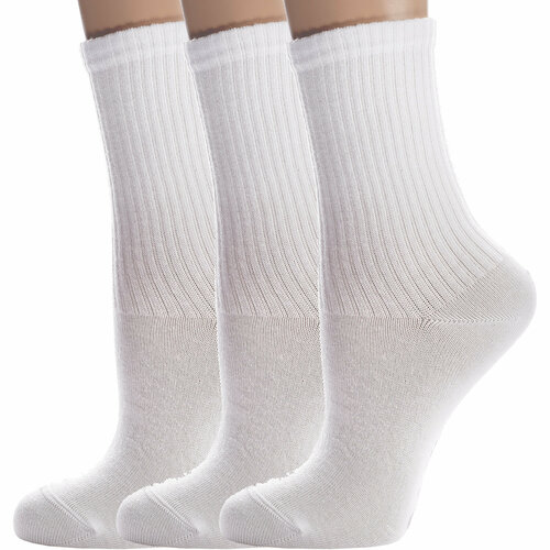 фото Носки conte 3 пары, размер 18, белый