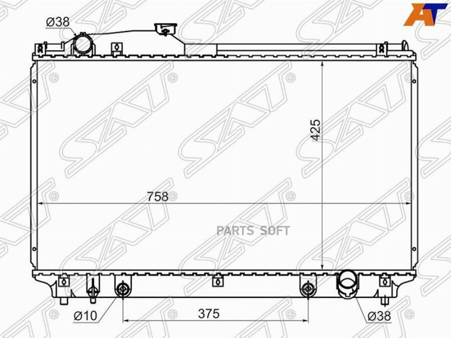 Радиатор Lexus LS 00-06 / Toyota Celsior 00-06 SAT TY0007-01 | цена за 1 шт