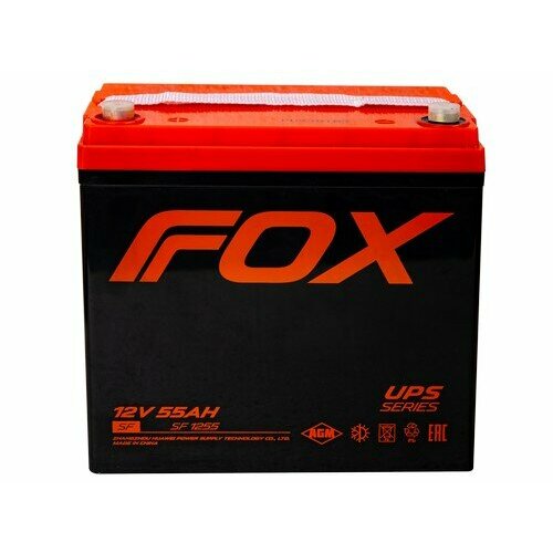 FOX Аккумулятор ИБП 12В-55Ah (228х137х211) (FOX) ибп isa1205b 09c аккумулятор m 12v7ah