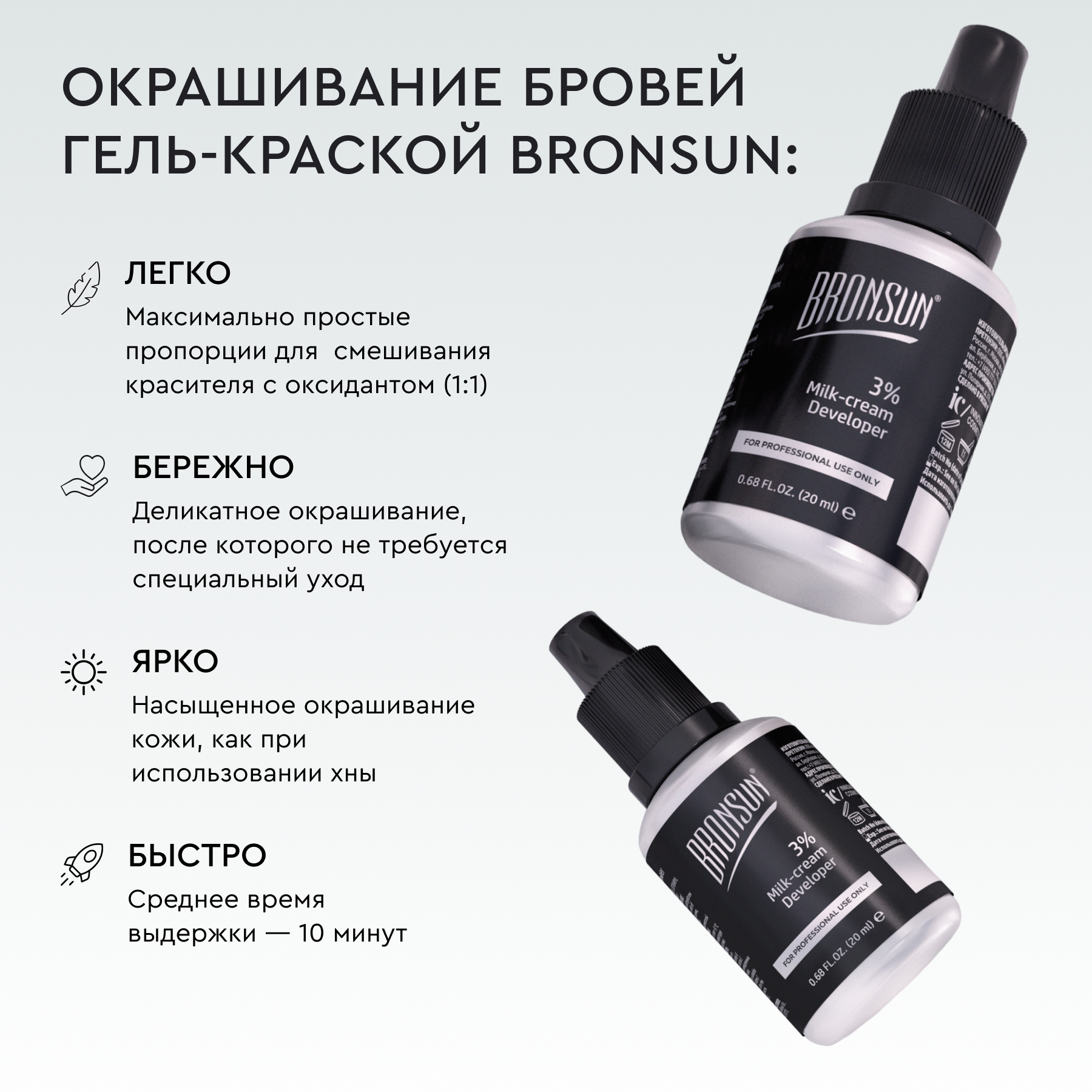 Оксидант-молочко BRONSUN 3%, 20мл