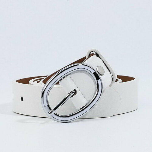 фото Ремень сима-ленд, размер 100, белый сима-лэнд