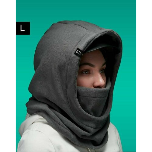 фото Балаклава poncho_id для мужчин и женщин, размер l, серый