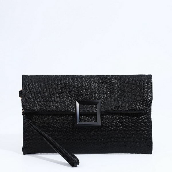 фото Сумка-клатч на магните, цвет чёрный