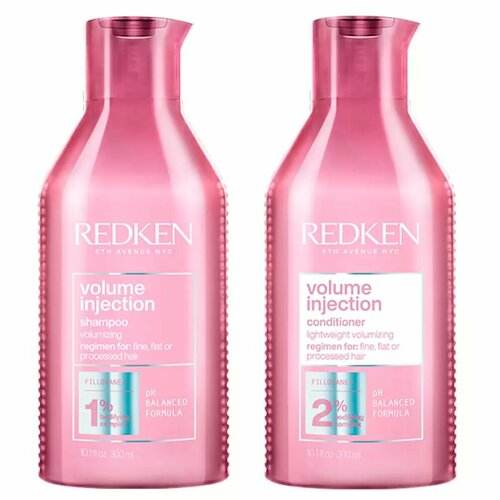 Redken Volume Injection Set - Набор для придания объема тонким волосам шампунь 300 мл кондиционер 300 мл 6470₽