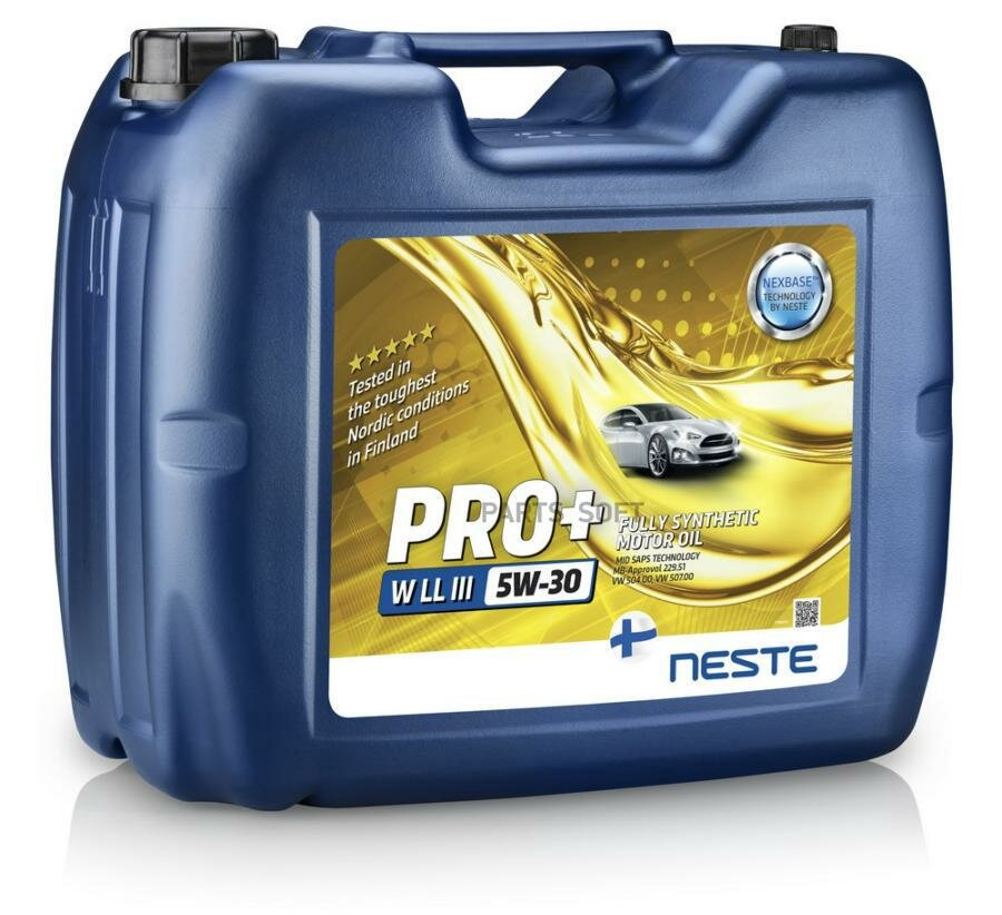 NESTE 117820 Масо моторное Neste Pro+ W LL-III 5W-30 20 поностью синтетическое