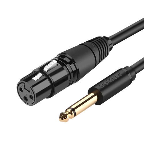 Кабель UGREEN AV131 (20717) 6.35 Male To XLR Female Cable. Длина: 1м. Цвет: черный