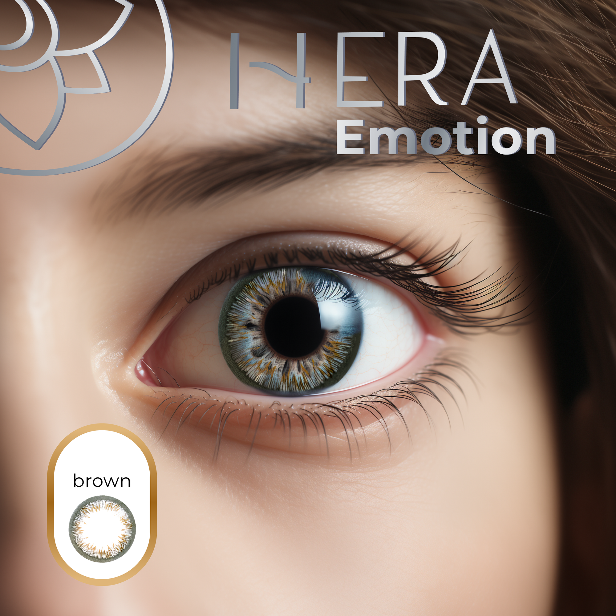 Цветные контактные линзы Hera Emotion 2 линзы R 8.6 SPH -1.00 brown (карие), квартальные