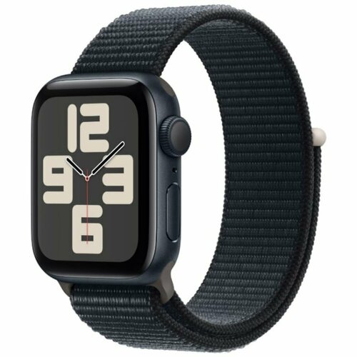 Apple Watch SE 2023 GPS 40mm Aluminum Case with Sport Loop, Midnight (Тёмная ночь), MRE03