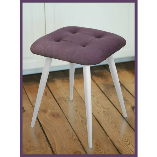 Табурет для кухни мягкий велюр фиолетовый лофт для дома
