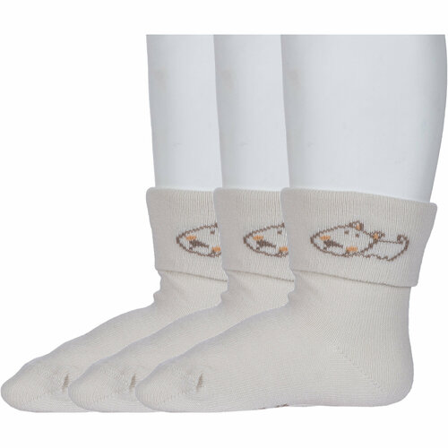фото Носки rusocks 3 пары, размер 12-14, бежевый