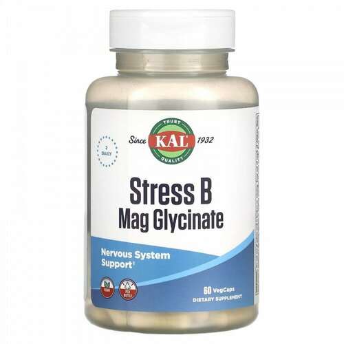 KAL Stress B Mag Glycinate (витамины группы B с добавлением магния) 60 вег капсул