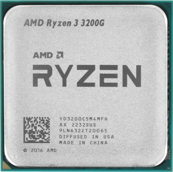 Процессор AMD RYZEN R3-3200G AM4 MPK (4C/4T, 4.0GHz, 6MB, 65W, AM4, RX Vega 8) YD320GC5M4MFI / YD320GC5FIMPK