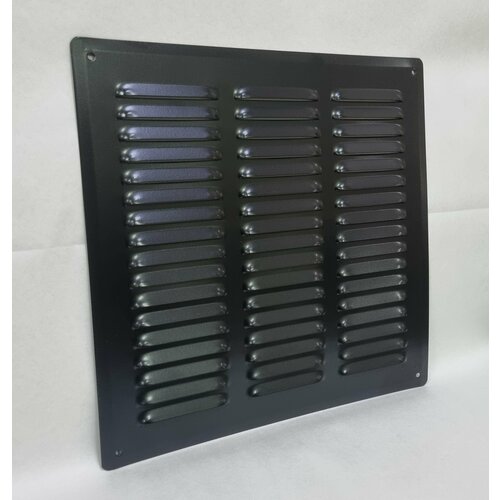 Решетка вентиляционная МВМ 250х250 металлическая, черная RAL 9005