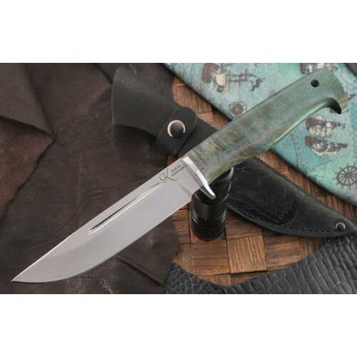 фото Мастерская курносова нож сокол-1, сталь 95х18, рукоять стабилизированная карельская береза ножевая мастерская курносова