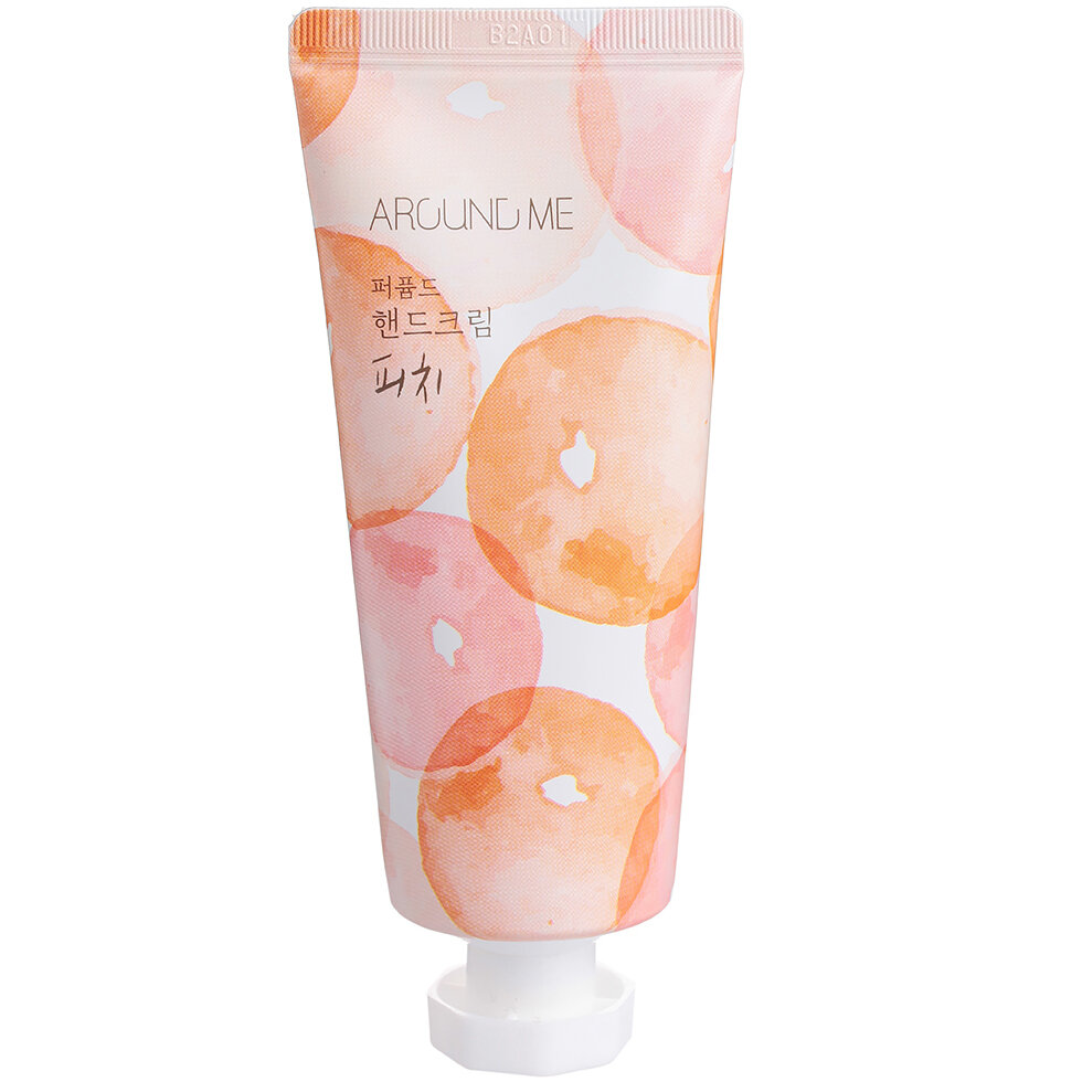 Крем для рук с экстрактом персика Welcos Around Me Perfumed Hand Cream Peach, 60 мл