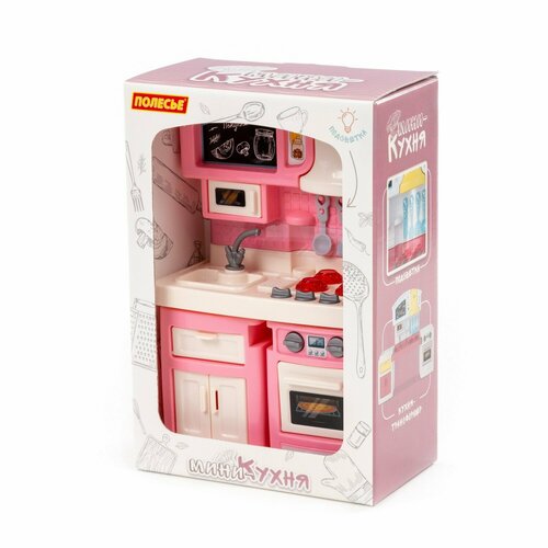 Игровой набор полесье Мини-кухня Малютка розовая игровой набор мини кухня полесье 40770