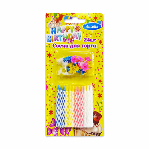 Antella Свечи для торта 24шт