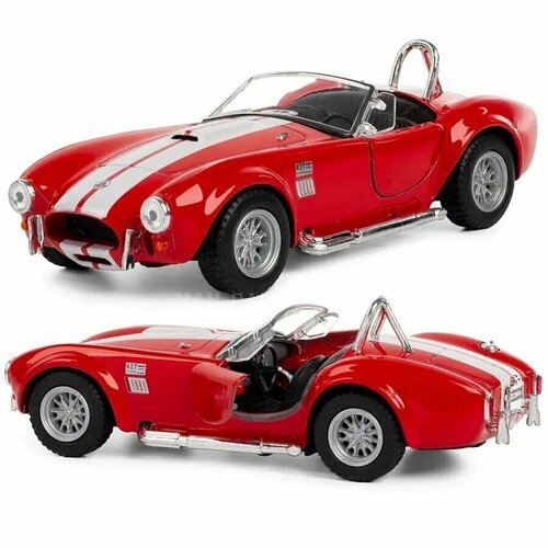 Машинка металлическая Kinsmart 1:32 1965 SHELBY COBRA 427 Красный jada 1 24 1965 shelby 427 cobra s c литая металлическая модель автомобиля игрушечный автомобиль из сплава для детей поделки коллекция украшений