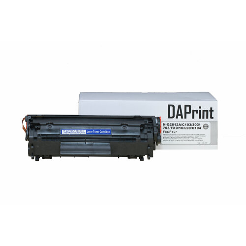 Картридж лазерный DAPrint Q Q2612A (HP 12A), Canon FX-10, 703 картридж easyprint lh 12a u совместимый hp canon q2612a canon 703 fx 10 black с чипом 2000 стр