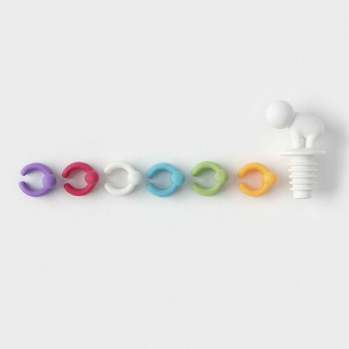 Набор насадок для бокалов Ребятки в комплекте с пробкой 977₽