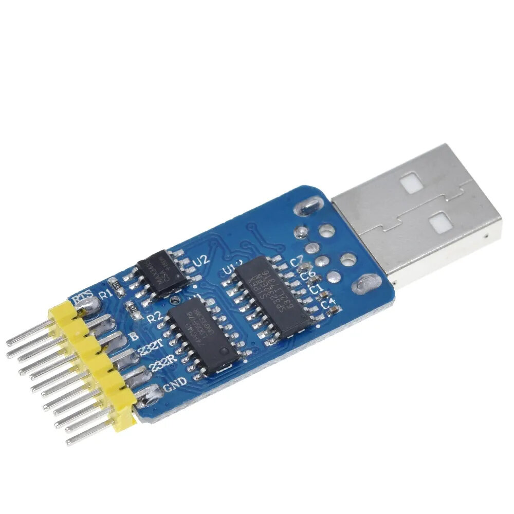 USB-TTL (USB-UART) / RS-232 / RS-485, ISP программатор (CP2102), 6-in-1 (6 в 1), USB разъем, 12 pin, 1 шт. — фото 1