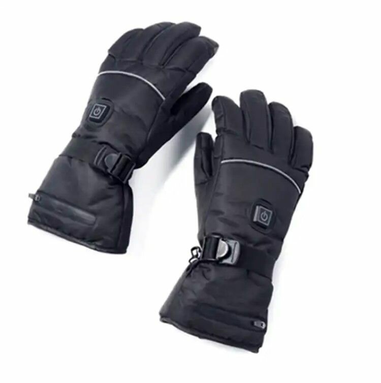 фото Сенсорные зимние перчатки с электрическим подогревом / Термоперчатки для спорта, рыбалки, охоты размер L