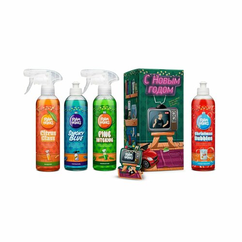 подарочный набор автокосметики органайзер Foam Heroes New Year Kit 2024 новогодний подарочный набор лимитированной автокосметики