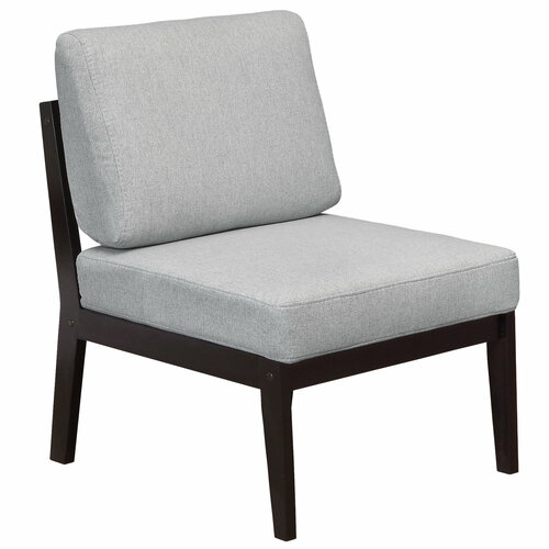 фото Кресло массив мягкое ткань серый, серый, венге - цена за 1 п. м, ширина 140 см мебелик