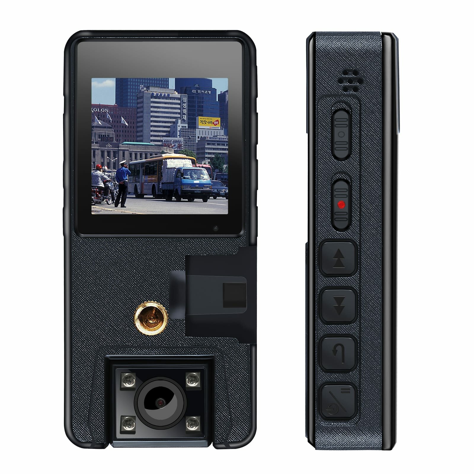 Нагрудная мини камера с дисплеем и динамиком SV-14 DS  циклическая запись датчик движения/ персональный видеорегистратор