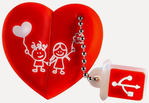 Изображение товара SMARTBUY (SB32GBHeart) UFD 2.0 032GB Wild series Сер