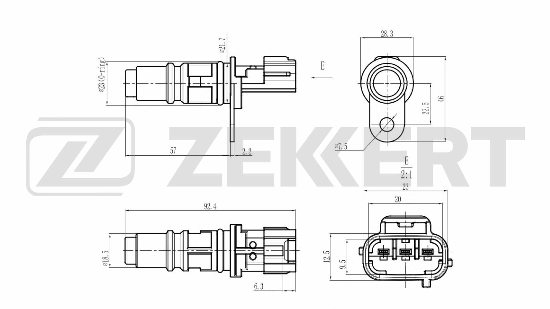 Датчик Положения Распредвала Jeep Cherokee 01- Grand Cherokee Ii 99- Commander 05- Liberty 08- C Zekkert арт. se-5048