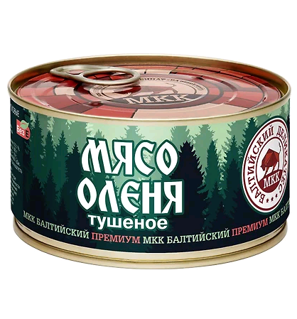 Мясо Оленя тушеное, премиум, 325г, МКК Балтийский