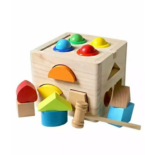 Игрушка- сортер Умный куб ZY1228937 дерево игрушка куб сортер умный малыш мини 12 элементов