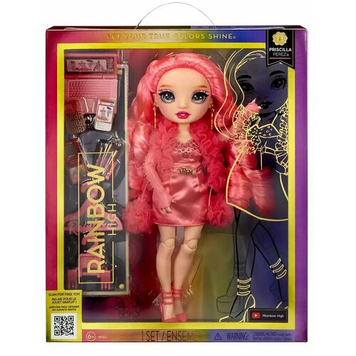 Кукла Rainbow High Пресцила Пэрез розовая 41765 с аксессуарами куклы rainbow high набор из двух модных кукол санни и луна sunny and luna 592778