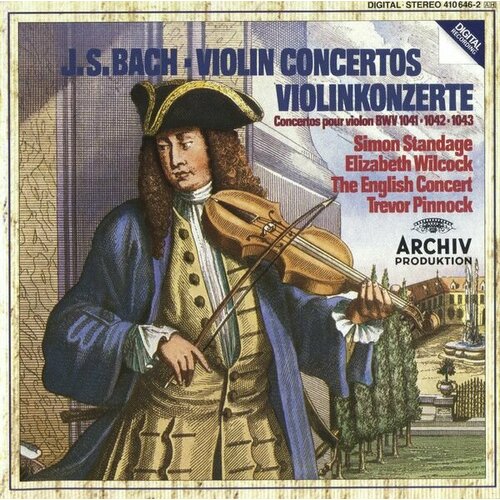 Audio CD BACH: Violinkonzerte 1 + 2. Pinnock (1 CD) audio cd mozart violinkonzerte mutter karajan 1 cd