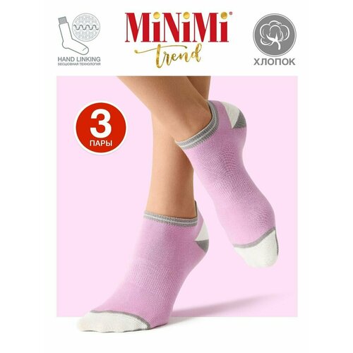 Носки MiNiMi, 3 пары, размер 39-41, фиолетовый