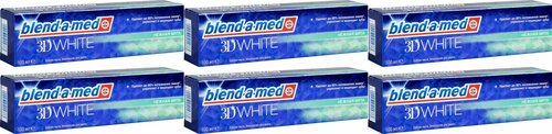 Blend-a-med Зубная паста 3D White Нежная мята, 6 уп. x 100мл