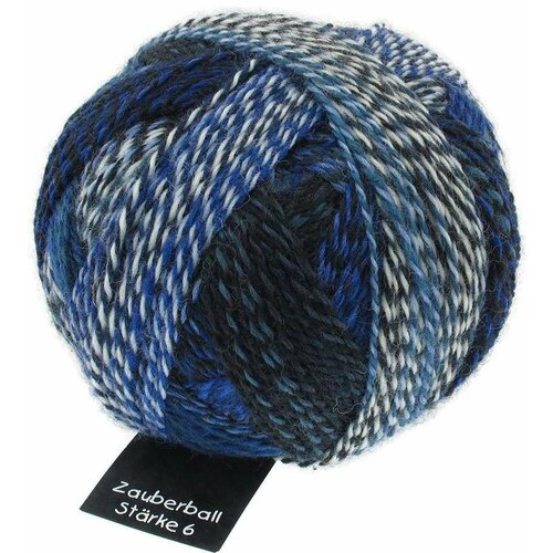 Пряжа ZauberballStrke 6 2099_ Blue Break 75% Virgin Wool, 25%Nylon (biodegradable)