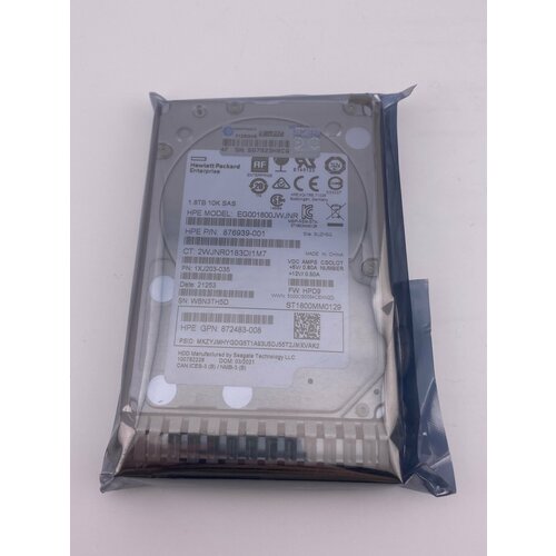 Жесткий диск HPE G8-G10 18-TB 12G 10K 25 SAS SC 876939-001 EG001800JWJNR 1XJ2003-035 872483-008 4391000₽