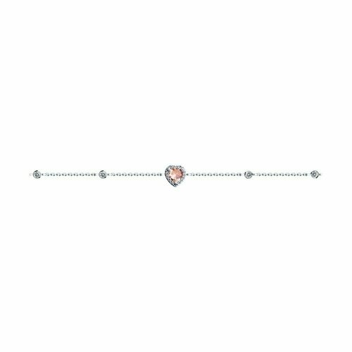 фото Браслет diamant online, серебро, 925 проба, морганит, фианит, длина 16 см.