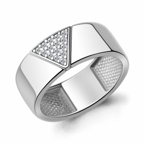 фото Кольцо diamant online, серебро, 925 проба, фианит, размер 21.5, прозрачный