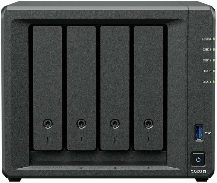 Накопитель сетевой (NAS) Synology S423+, черный