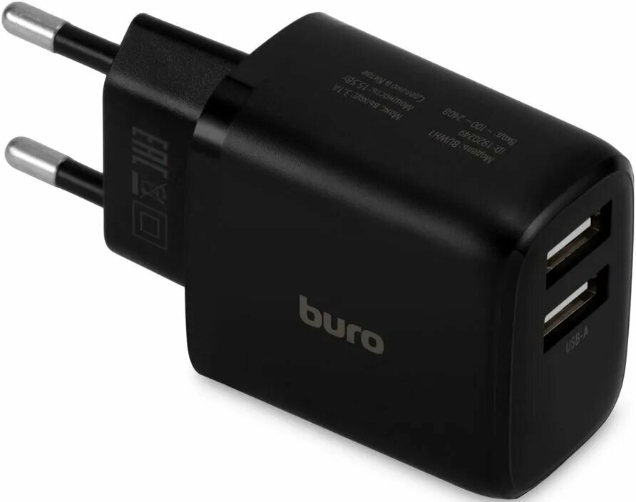 фото Сетевое зарядное устройство Buro BUWH1 Black (BUWH15S200BK)